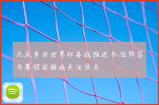 厄瓜多尔世界杯备战推进 队伍阵容与赛程安排成关注焦点