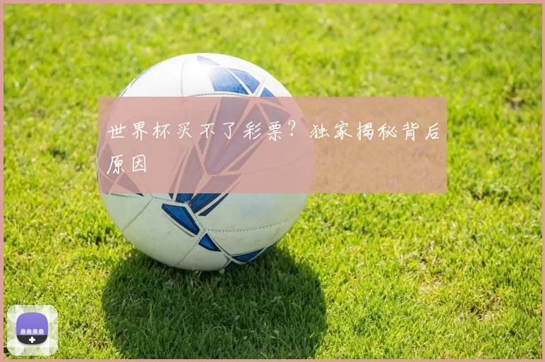 世界杯买不了彩票?独家揭秘背后原因