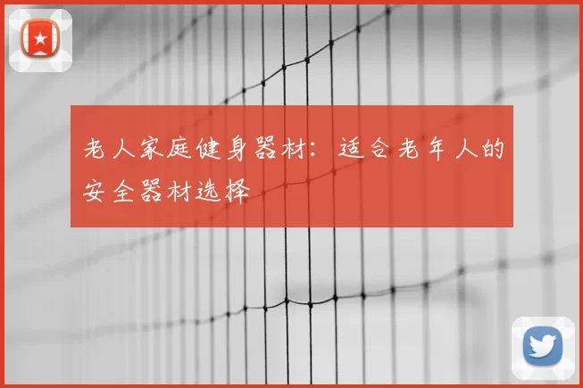 老人家庭健身器材：适合老年人的安全器材选择
